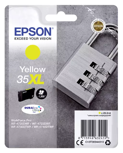 Een Inktcartridge Epson 35XL T3594 geel koop je bij All Office Kuipers BV
