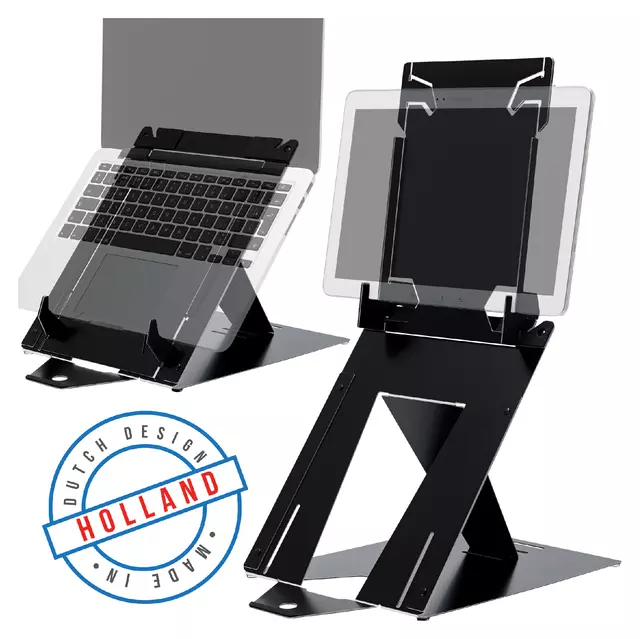 Een Ergonomische laptopstandaard R-Go Tools Riser Duo koop je bij De Rijk Kantoorshop