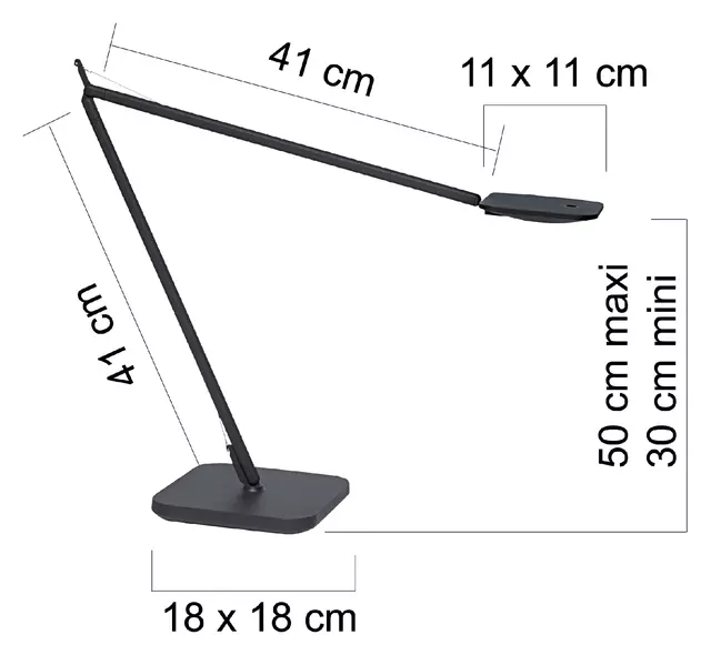 Een Bureaulamp Unilux Magic led zwart koop je bij van Kerkvoorde & Hollander B.V.