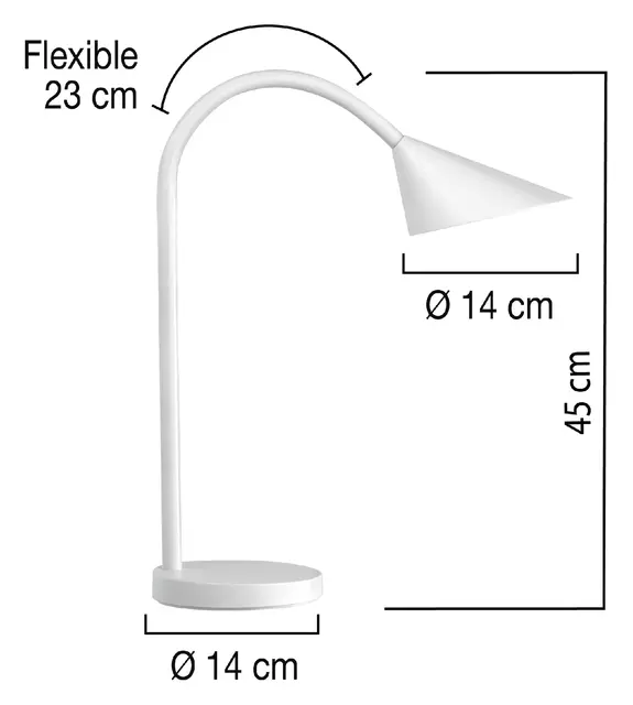 Een Bureaulamp Unilux Sol led wit koop je bij All Office Kuipers BV