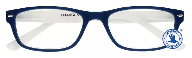 Een Leesbril I Need You +1.50 dpt Feeling blauw-wit koop je bij De Joma BV