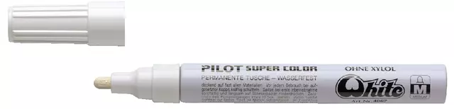 Een Viltstift PILOT Super Color lakmarker medium wit koop je bij De Joma BV