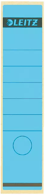 Een Rugetiket Leitz breed/lang 62x285mm zelfklevend blauw koop je bij Company Supplies