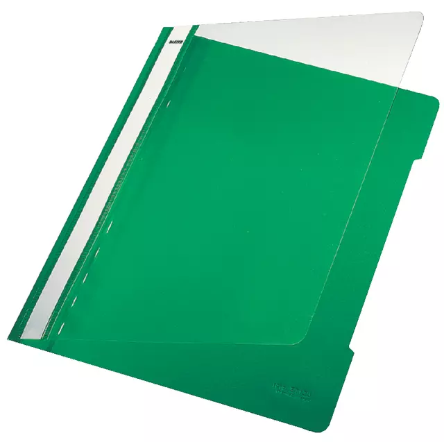 Een Snelhechter Leitz standaard A4 PVC groen koop je bij All Office Kuipers BV