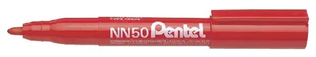 Een Viltstift Pentel NN50 rond 1.3-3mm rood koop je bij All Office Kuipers BV