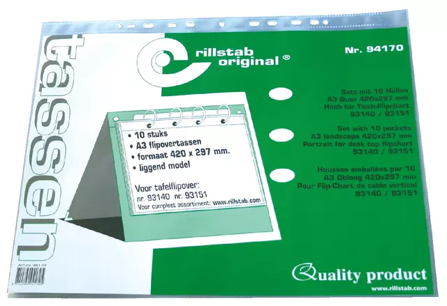 Een Tafelflipovertas Rillstab A3 dwars koop je bij QuickOffice BV