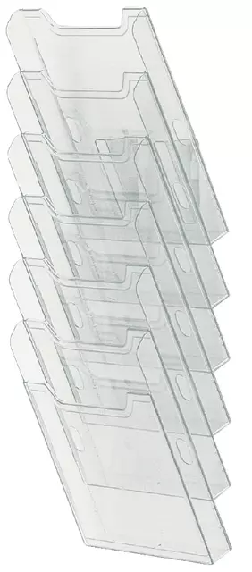 Een Folderhouder Exacompta wand A4 6-vaks staand helder transparant koop je bij De Joma BV