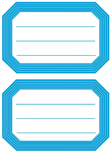 Een Etiket HERMA 5714 82x55mm schrift blauwe rand 12st koop je bij All Office Kuipers BV