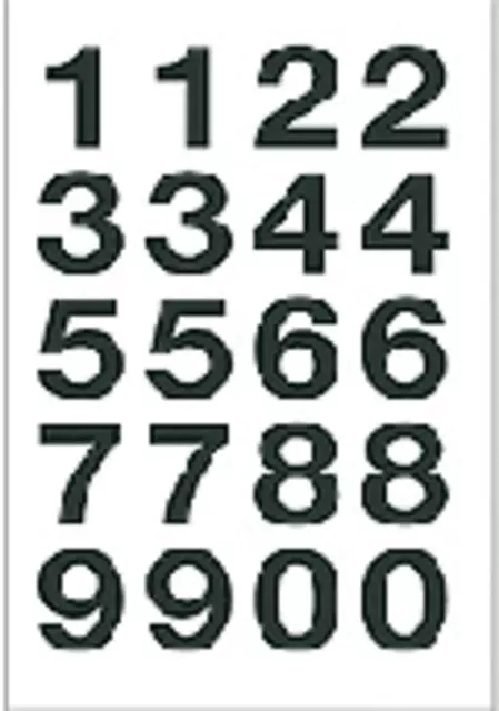 Een Etiket HERMA 4136 20x18mm getallen 0-9 zwart op transparant koop je bij De Joma BV