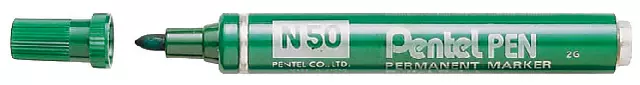 Een Viltstift Pentel N50 rond 1.5-3mm groen koop je bij De Joma BV
