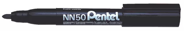 Een Viltstift Pentel NN50 rond 1.3-3mm zwart koop je bij De Joma BV