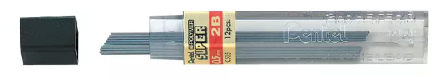 Een Potloodstift Pentel 2B 0.5mm zwart koker à 12 stuks koop je bij De Joma BV