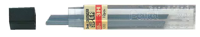 Een Potloodstift Pentel 3H 0.5mm zwart koker à 12 stuks koop je bij De Joma BV