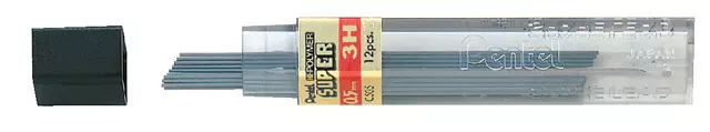 Potloodstift Pentel 3H 0.5mm zwart koker à 12 stuks