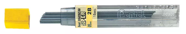 Een Potloodstift Pentel 2B 0.9mm 12st zwart koop je bij All Office Kuipers BV