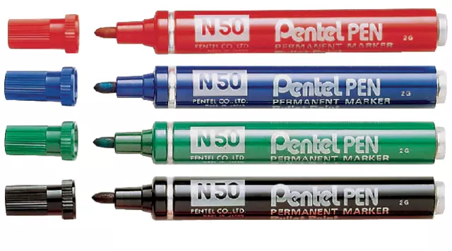 Een Viltstift Pentel N50 rond 1.5-3mm zwart koop je bij iPlusoffice