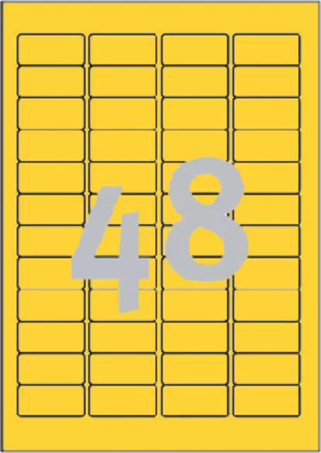 Een Etiket Avery L6041-20 45.7x21.2mm geel 960stuks koop je bij De Joma BV