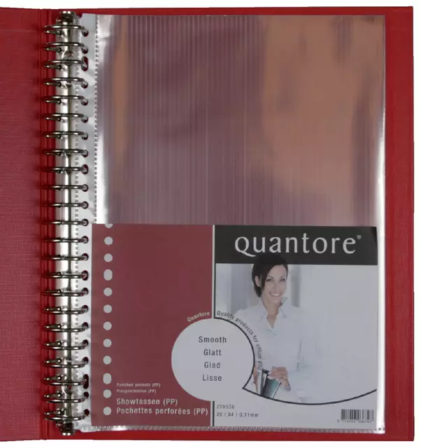 Een Showtas Quantore A4 23-gaats PP 0.11 glad 25 stuks koop je bij QuickOffice BV