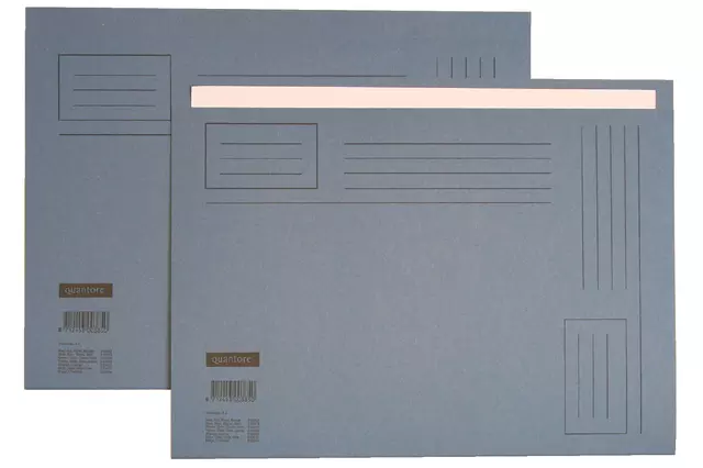Een Vouwmap Quantore Folio ongelijke zijde 230gr blauw koop je bij iPlusoffice