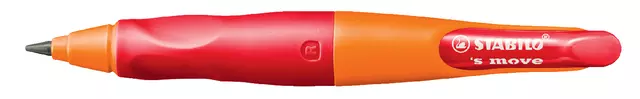 Een Vulpotlood STABILO Easyergo HB 3.15mm rechtshandig oranje/rood incl puntenslijper blister à 1 stuk koop je bij De Joma BV