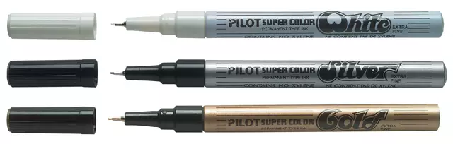 Een Fineliner PILOT Super Color extra fijn zilver koop je bij Kantoorboekhandel Van Atten