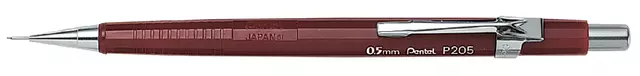 Een Vulpotlood Pentel P205 HB 0.5mm rood koop je bij Deska Alles voor Kantoor