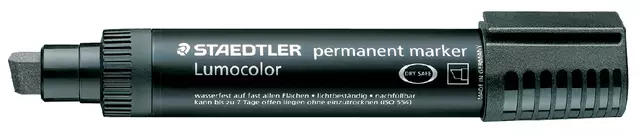 Een Viltstift Staedtler Lumocolor 388 blokpunt 10mm zw koop je bij All Office Kuipers BV