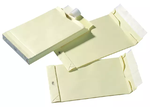 Een Envelop Quantore monsterzak 229x324x38mm zelfkl creme 125st koop je bij Schellen Boek- en Kantoorboekhandel