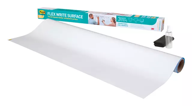 Een Whiteboardfolie Post-it Super Sticky Flex Write Surface 121,9x182,9cm wit koop je bij Deska Alles voor Kantoor