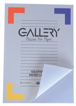 Een Gallery kalkpapier, ft 21 x 29,7 cm (A4), blok van 50 vel koop je bij Muys Kantoor & Kado