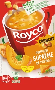 Een Royco Minute Soup pompoensuprême met croutons, pak van 20 zakjes koop je bij Muys Kantoor & Kado