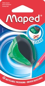 Een Maped potloodslijper Clean 1-gaats, op blister koop je bij Muys Kantoor & Kado