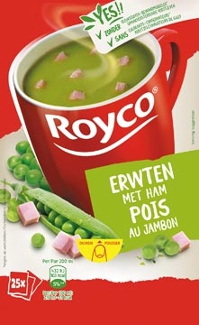 Een Royco Minute Soup classic erwten met ham, pak van 25 zakjes koop je bij Muys Kantoor & Kado