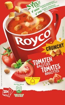 Een Royco Minute Soup tomaat met balletjes, pak van 20 zakjes koop je bij Muys Kantoor & Kado