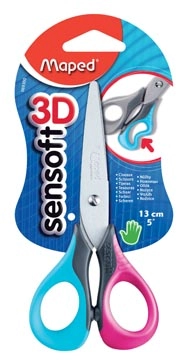 Een Maped schaar Sensoft 13 cm, voor rechtshandigen, met afgeronde punt koop je bij Muys Kantoor & Kado