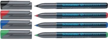 Een Schneider permanent marker Maxx 222, etui van 4 stuks in geassorteerde kleuren koop je bij Muys Kantoor & Kado