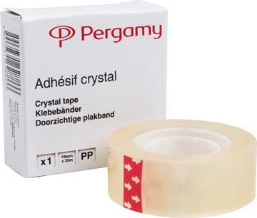 Een Pergamy plakband Crystal Clear koop je bij Muys Kantoor & Kado