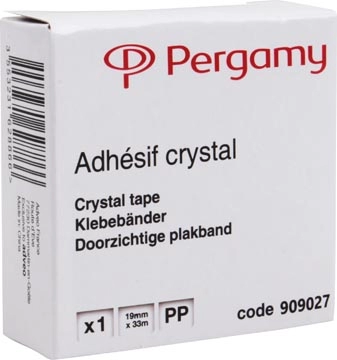 Een Pergamy plakband Crystal Clear koop je bij Muys Kantoor & Kado