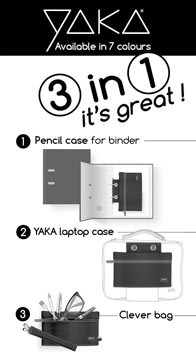 Een Yaka etui 3 in 1 kit, zwart koop je bij Muys Kantoor & Kado