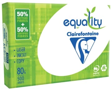 Een Clairefontaine Equality printpapier ft A4, 80 g, pak van 500 vel koop je bij Muys Kantoor & Kado