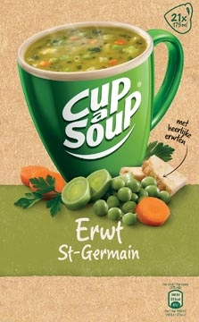 Een Cup-a-Soup erwten (St. Germain), pak van 21 zakjes koop je bij Muys Kantoor & Kado