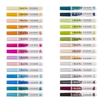 Een Talens Ecoline Brush pen, etui van 30 stuks, set Additional koop je bij Muys Kantoor & Kado