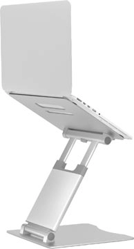 Een Desq telescopische laptopstandaard voor laptops tot 17 inch, zilver koop je bij Muys Kantoor & Kado