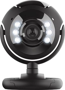 Een Trust Spotlight Pro webcam, met ingebouwde microfoon en ledlampjes koop je bij Muys Kantoor & Kado