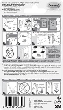 Een Command fotolijststrip, medium, draagvermogen 5,4 kg, zwart, blister van 8 stuks koop je bij Muys Kantoor & Kado
