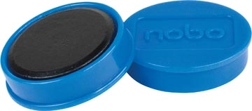 Een Nobo magneten, 30 mm, blauw, blister van 4 stuks koop je bij Muys Kantoor & Kado