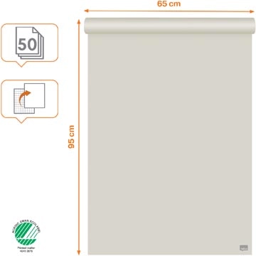 Een Nobo flipchartpapier standaard, ft 65 x 95 cm, blanco/geruit, pak van 50 vel koop je bij Muys Kantoor & Kado