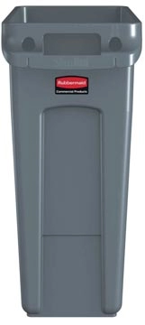 Een Rubbermaid afvalcontainer Slim Jim, 60 liter, grijs koop je bij Muys Kantoor & Kado