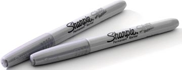 Een Sharpie permanente marker metallic zilver, fijne punt, op blister koop je bij Muys Kantoor & Kado