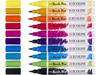 Een Talens Ecoline Brush pen, etui van 10 stuks, assorti koop je bij Muys Kantoor & Kado